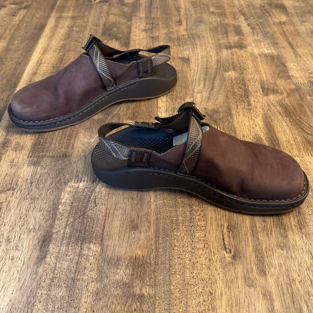 Chaco ToeCoop Hiking Shoes Leather Slip-On Chocolate Brown/Craft Women’s Size 10 - Picture 9 of 13